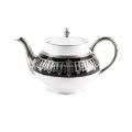 Picture of SAINT HONORE ROUND TEAPOT (PLATINUM BLACK RIM)