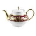 Picture of SAINT HONORE ROUND TEAPOT (GOLD CHERRY RIM)