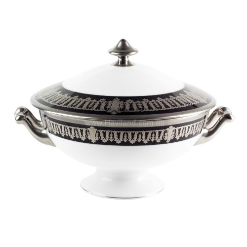 Picture of SAINT HONORE SOUP TUREEN (PLATINUM BLACK RIM)