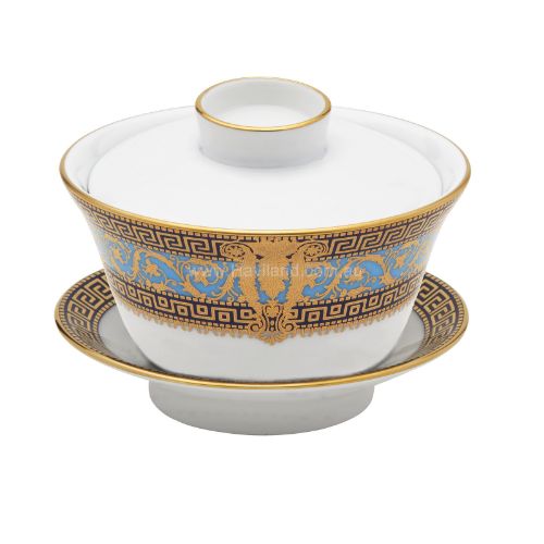 Picture of SALON MURAT CHINESE TEACUP AND SAUCER (SMALL) (BLEU CIEL)