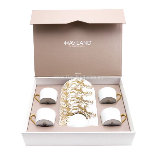 Picture of STANISLAS SET OF 4 TEACUPS AND SAUCERS (OR)