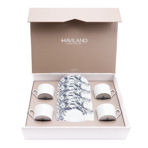 Picture of STANISLAS SET OF 4 TEACUPS AND SAUCERS (BLEU GRIS)