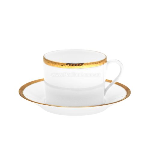Picture of SYMPHONIE CAPPUCCINO CUP AND SAUCER (CYLINDRICAL) (WHITE GOLD)