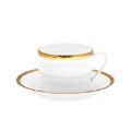 Picture of SYMPHONIE CAPPUCCINO CUP AND SAUCER (CYLINDRICAL) (WHITE GOLD)