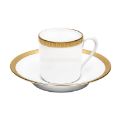 Picture of SYMPHONIE ESPRESSO CUP AND SAUCER (CYLINDRICAL) (WHITE GOLD)