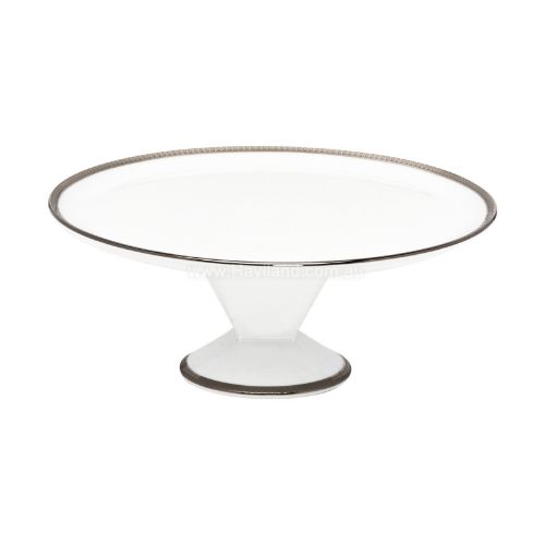 Picture of SYMPHONIE FOOTED CAKE PLATTER (WHITE PLATINUM)