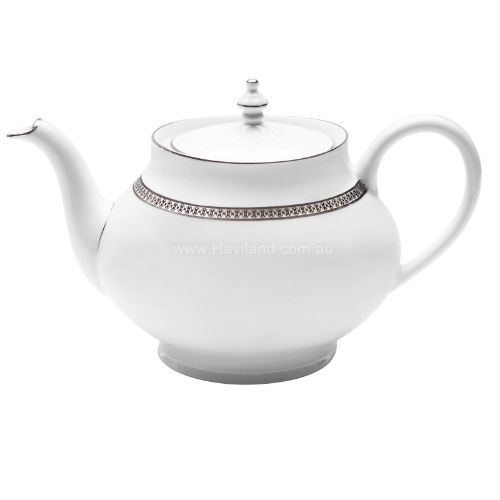 Picture of SYMPHONIE ROUND TEAPOT (WHITE PLATINUM)