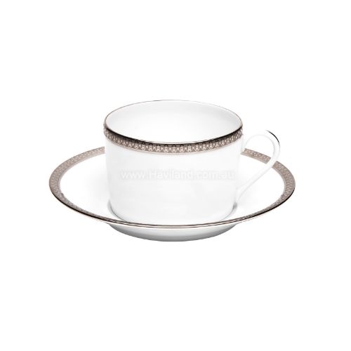 Picture of SYMPHONIE TEACUP AND SAUCER (CYLINDRICAL) (WHITE PLATINUM)