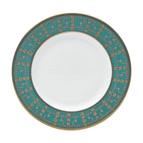 Picture of TIARA BREAD AND BUTTER PLATE (PEACOCK BLUE GOLD)