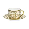 Picture of TIARA CAPPUCCINO CUP AND SAUCER (CYLINDRICAL) (WHITE GOLD)