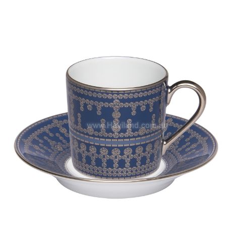 Picture of TIARA COFFEE CUP AND SAUCER (CYLINDRICAL) (PRUSSIAN BLUE PLATINUM)