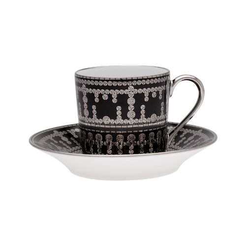 Picture of TIARA COFFEE CUP AND SAUCER (CYLINDRICAL) (BLACK PLATINUM)