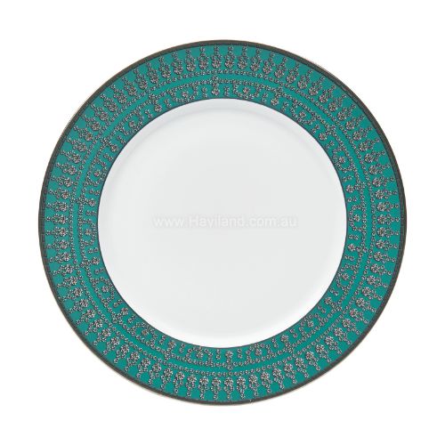 Picture of TIARA DESSERT PLATE (PEACOCK BLUE PLATINUM)