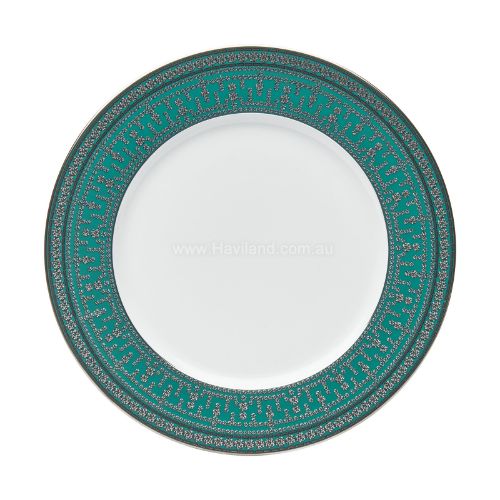 Picture of TIARA LARGE DINNER PLATE (PEACOCK BLUE PLATINUM)