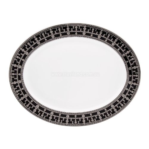 Picture of TIARA OVAL DISH (BLACK PLATINUM)