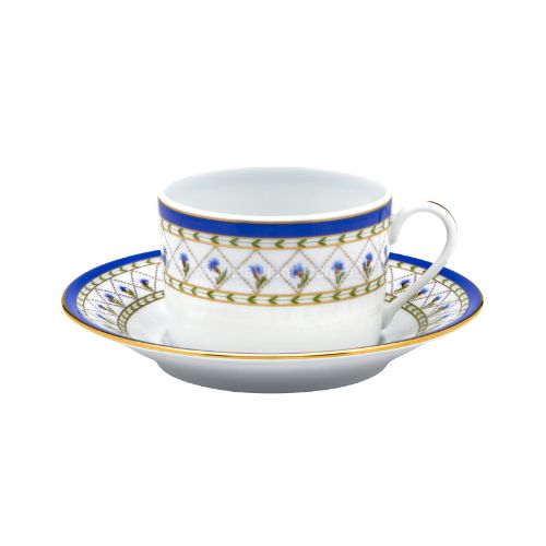 Picture of VAL DE LOIRE TEACUP AND SAUCER (CYLINDRICAL) (BLEU)