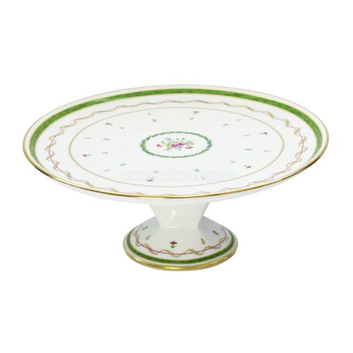 Picture of VIEUX PARIS VERT FOOTED CAKE PLATTER (VERT)