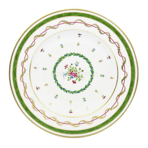 Picture of VIEUX PARIS VERT RIM SOUP PLATE (VERT)