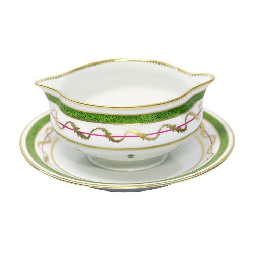 Picture of VIEUX PARIS VERT SAUCE BOAT (VERT)