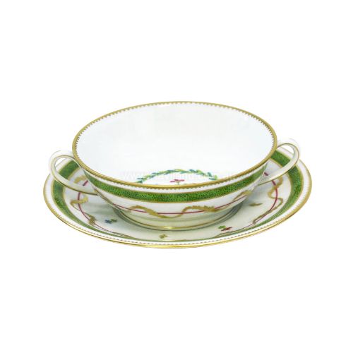 Picture of VIEUX PARIS VERT SOUP CUP AND SAUCER (VERT)