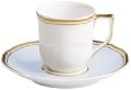 Picture of COFFEE SAUCER MAZURKA OR FOND BLEU GRIS (GOLD & BLUE GREY BACKGROUND)