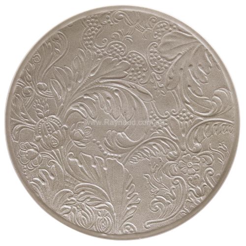 Picture of Coupe plate flat, full engraved, Italian Renaissance, warm grey (WARM GREY)