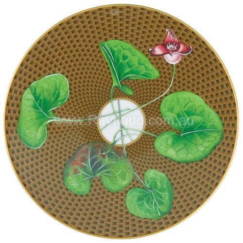 Picture of Coupe plate flat, Trésor Fleuri, Asarum, brown (BROWN)