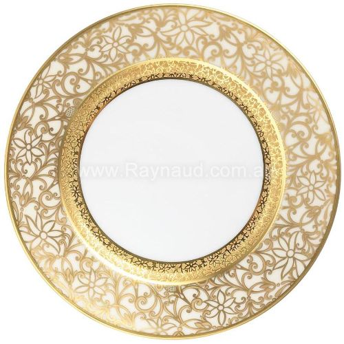 Picture of Rim plate flat, Tolède Or, Ivory (GOLD & IVORY BACKGROUND)
