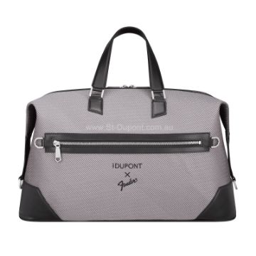 Show details for travel bag Leather and canvas fender grey Picture of travel bag Leather and canvas fender grey