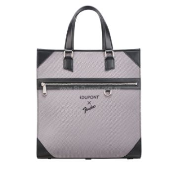Show details for tote Leather and canvas fender grey Picture of tote Leather and canvas fender grey