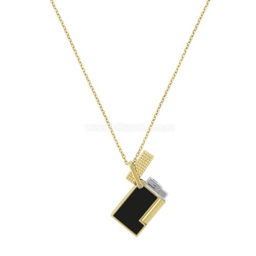 Picture of lighter necklace Lacquered lighter  golden