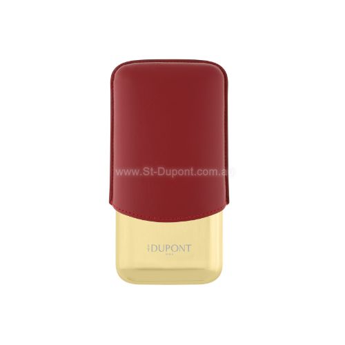 Picture of 3 cigar case Leather case romeo y julieta burgundy