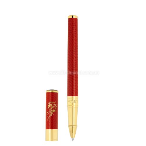 Picture of initial Rollerball pen horse red
