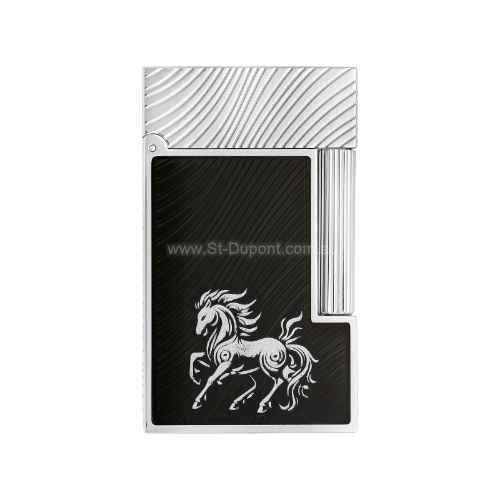 Picture of ligne 2 Horse mane guilloche horse black
