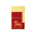 Picture of ligne 2 Horse mane guilloche horse red