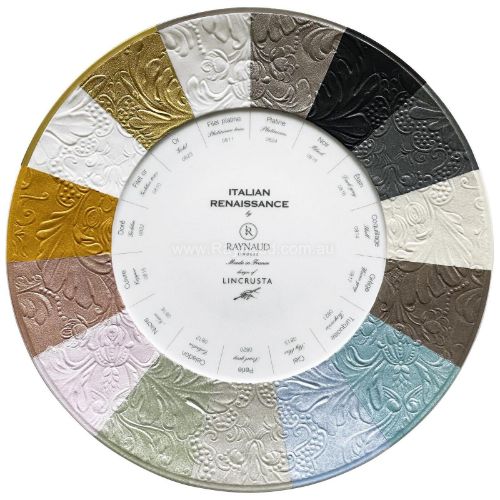 Picture of FLAT PLATE WITH ENGRAVED RIM ITALIAN RENAISSANCE NUANCIER (PLATINUM)