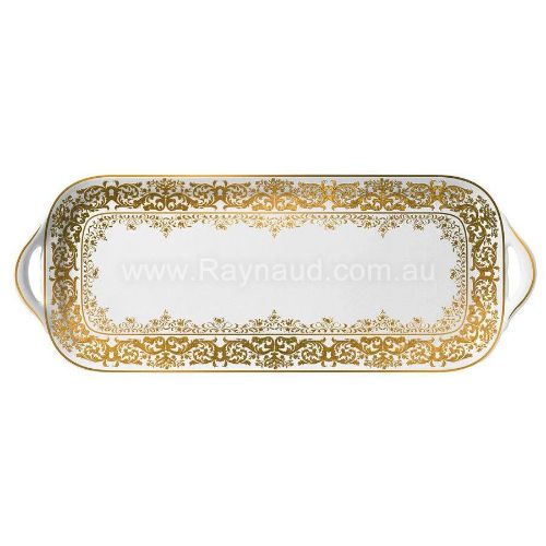 Picture of Long cake serving plate , Chelsea, white (WHITE)