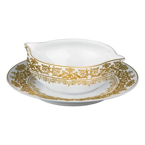 Picture of Sauce boat and stand, Chelsea, white (WHITE)