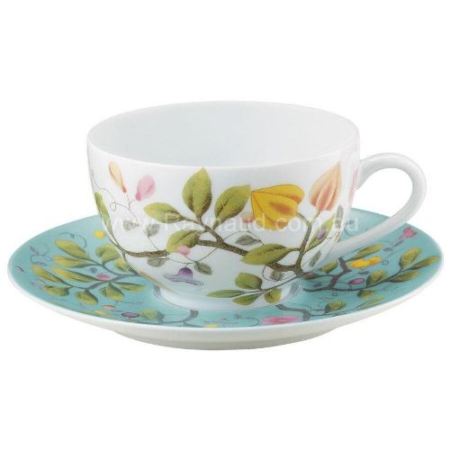 Picture of Tea Saucer  (TURQUOISE BACKGROUND)