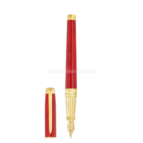 Picture of line d eternity Fountain pen large Savoir-Faire Popote red
